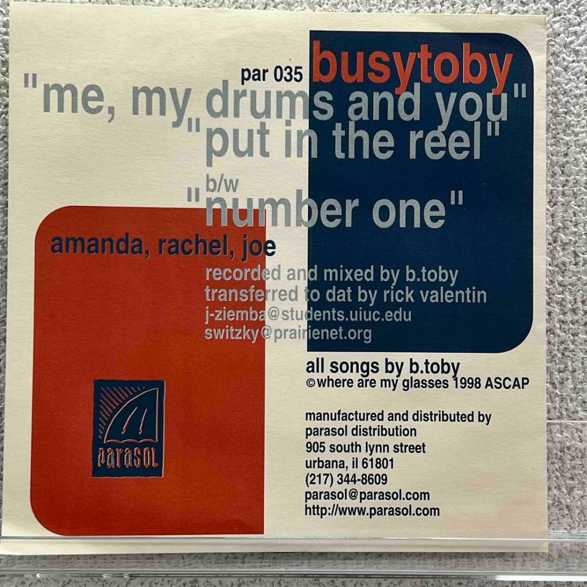 Busytoby - Me, My Drums And You - preppy records