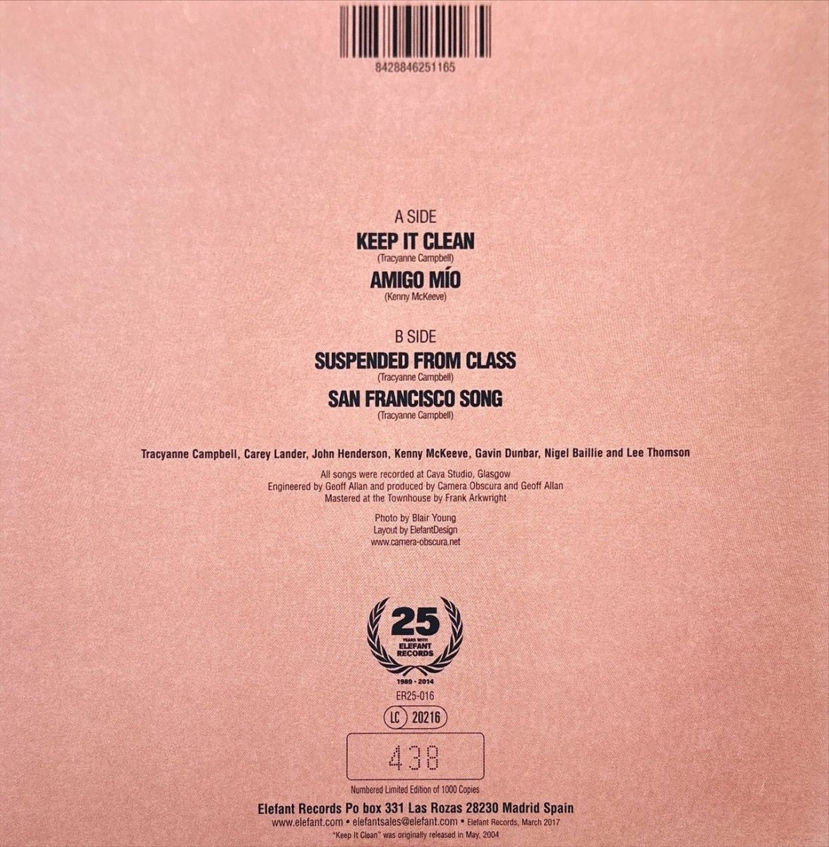 Camera Obscura – Keep It Clean - preppy records