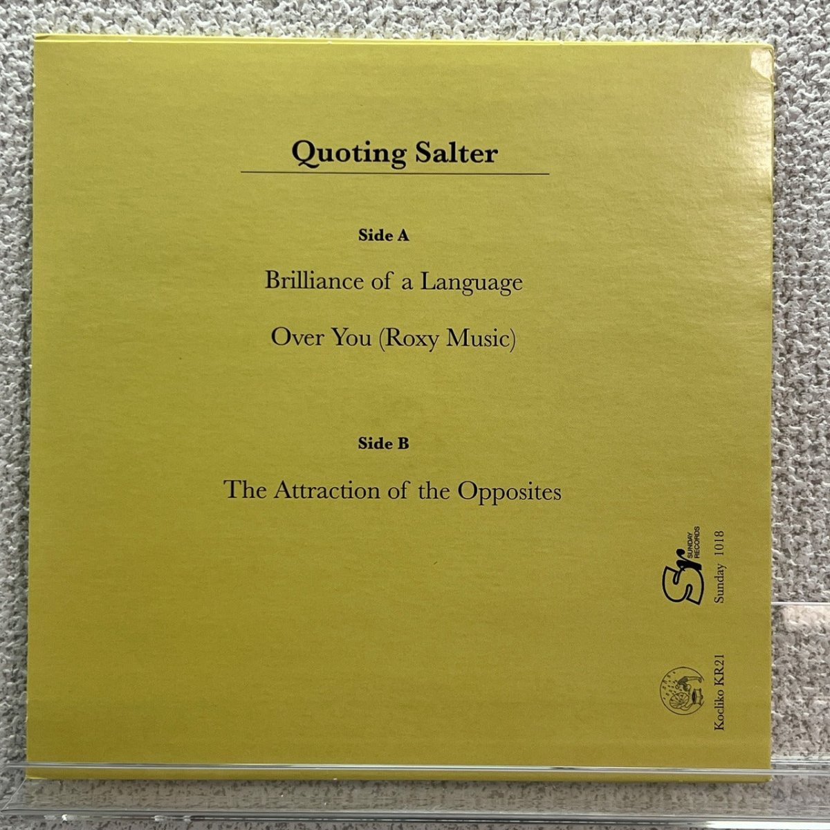 Lost Tapes - Quoting Salter - preppy records