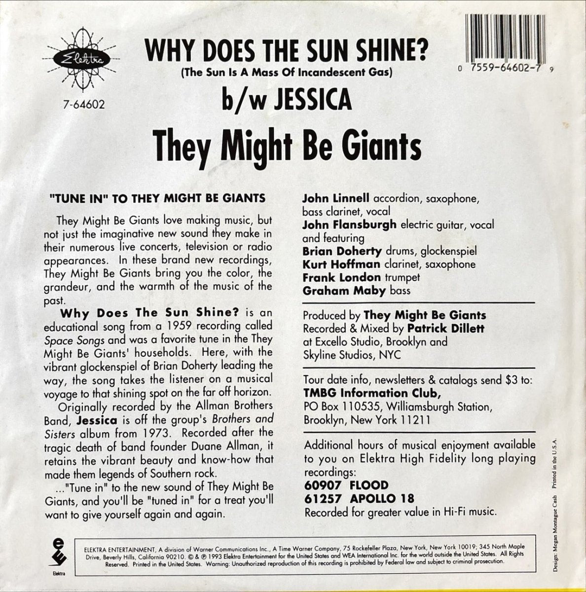They Might Be Giants – Why Does The Sun Shine? - preppy records