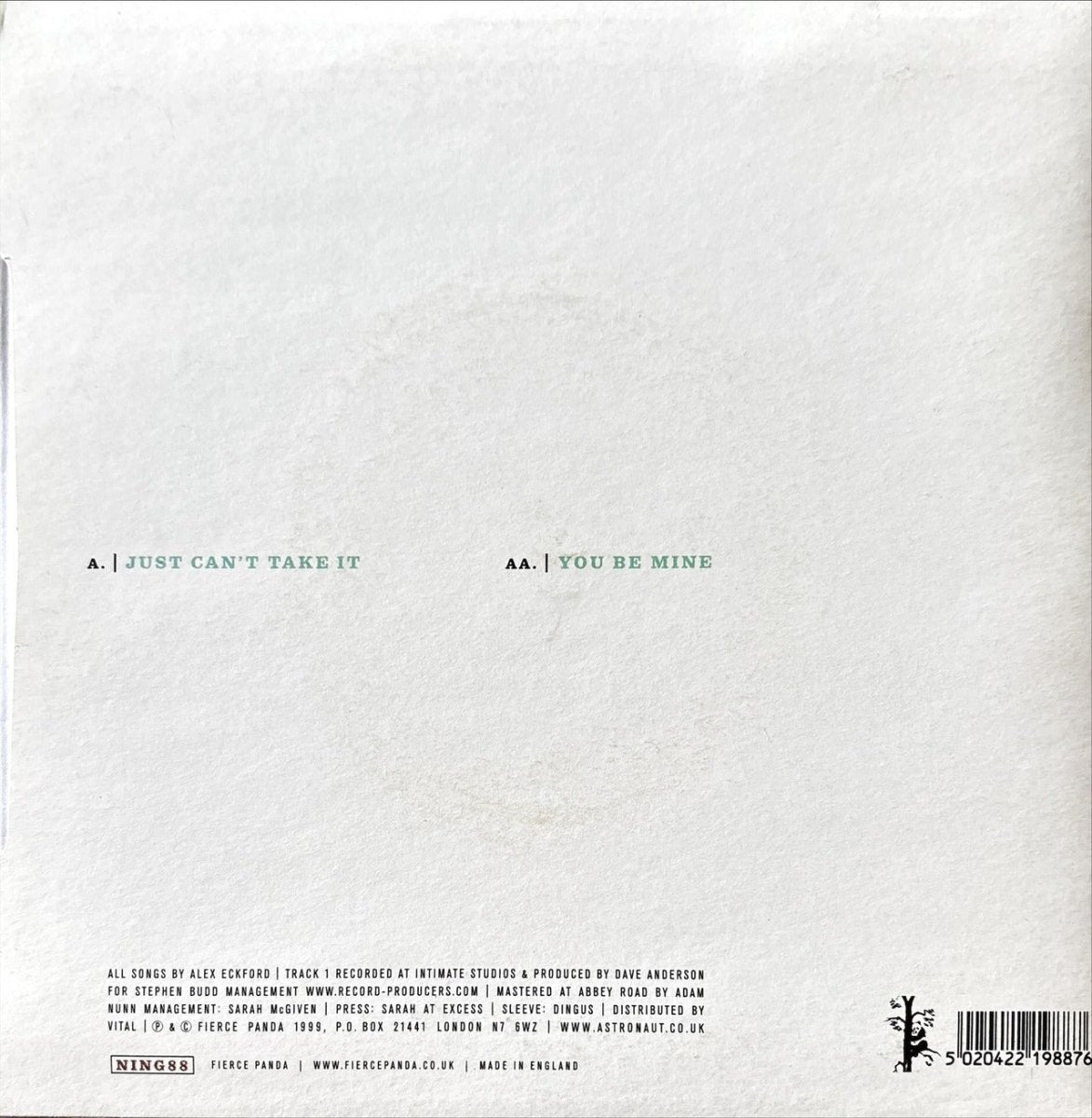 Astronaut – Just Can't Take It - preppy records