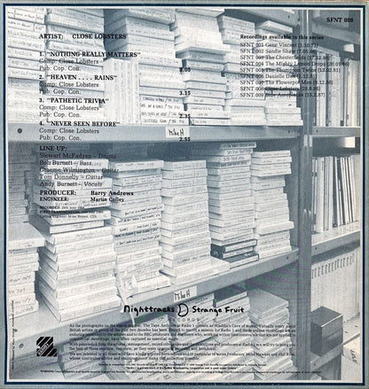 Close Lobsters - The Janice Long Session - preppy records