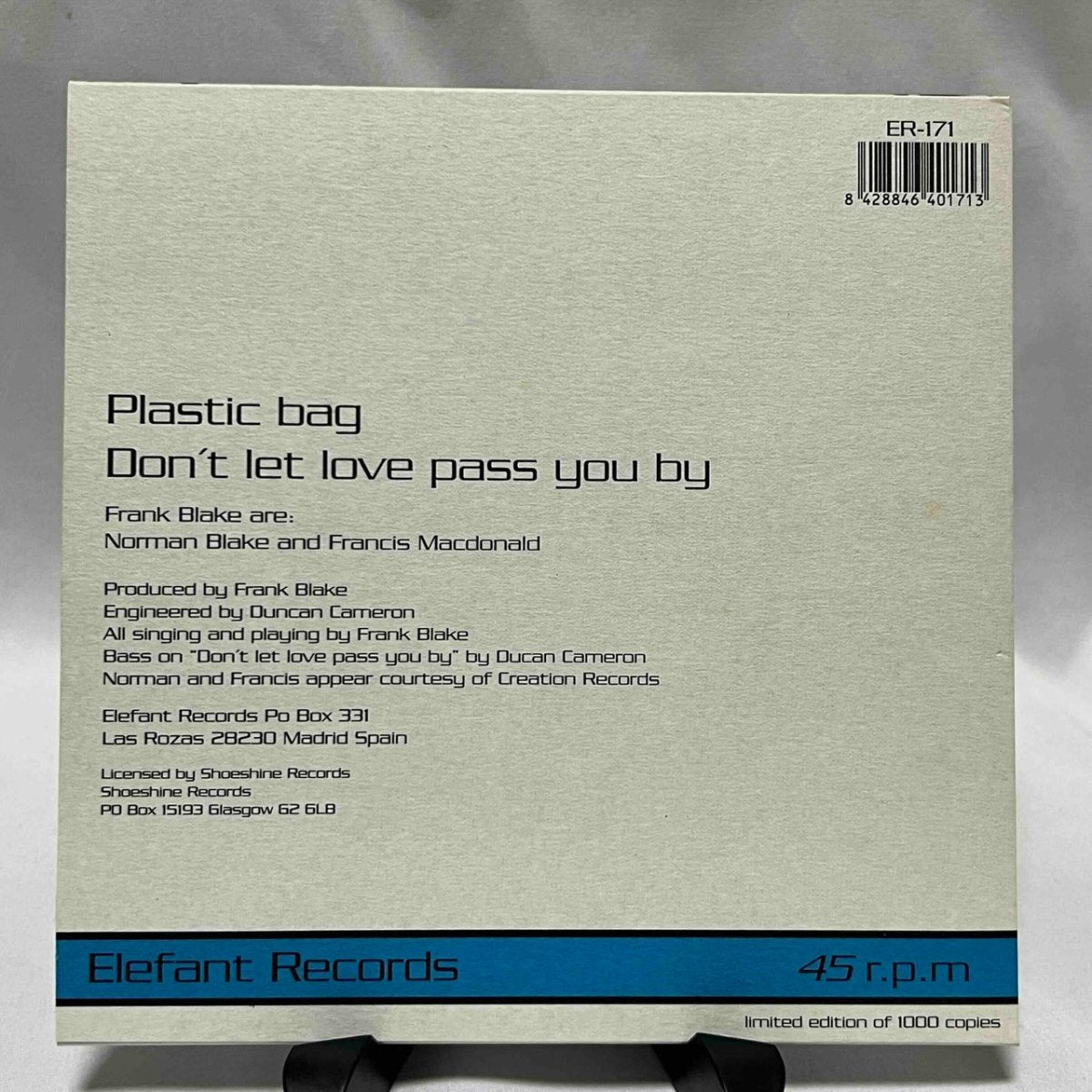 Frank Blake - Plastic Bag - preppy records