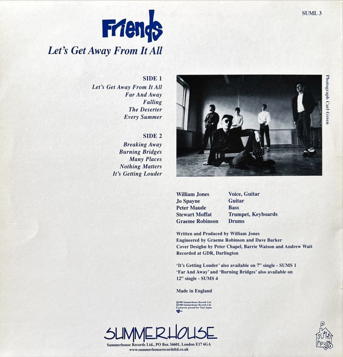 Friends - Let's Get Away From It All - preppy records