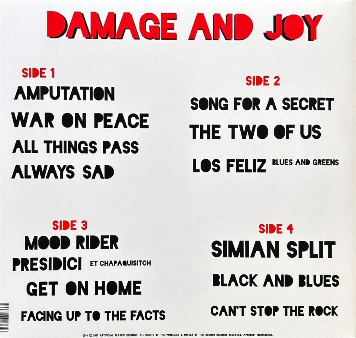 The Jesus And Mary Chain – Damage And Joy - preppy records