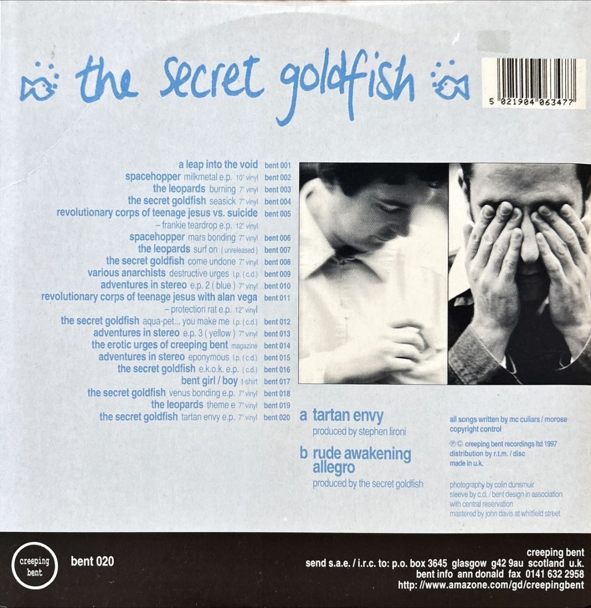 The Secret Goldfish – Tartan Envy EP - preppy records