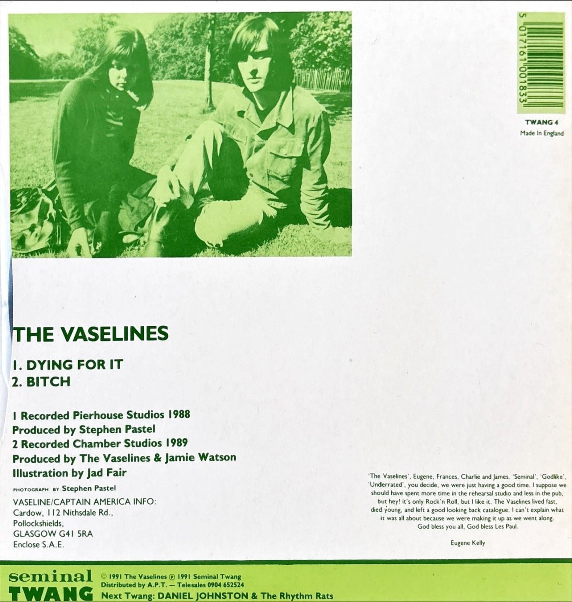 The Vaselines – Dying For It - preppy records