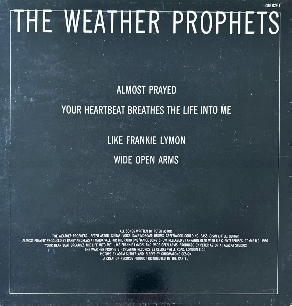 The Weather Prophets - Almost Prayed - preppy records